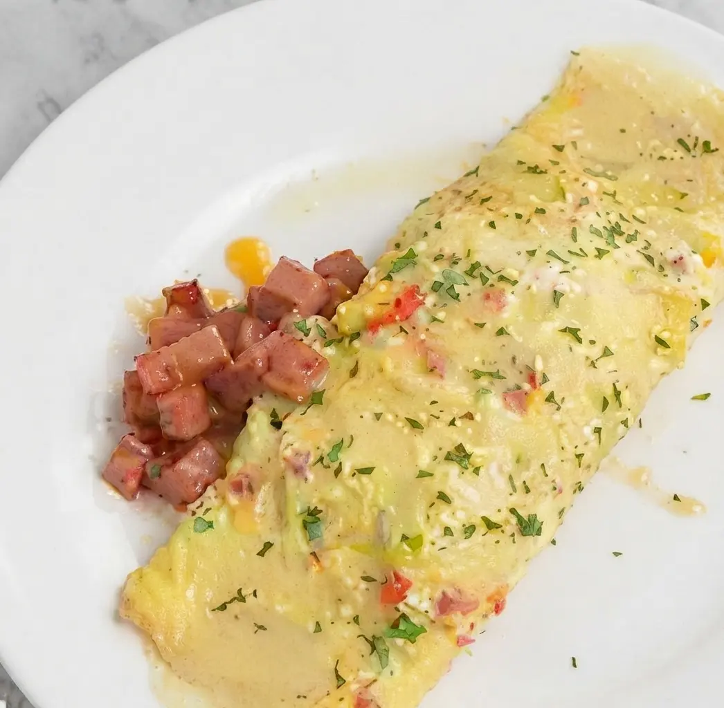 Cheesy Spam Omelette